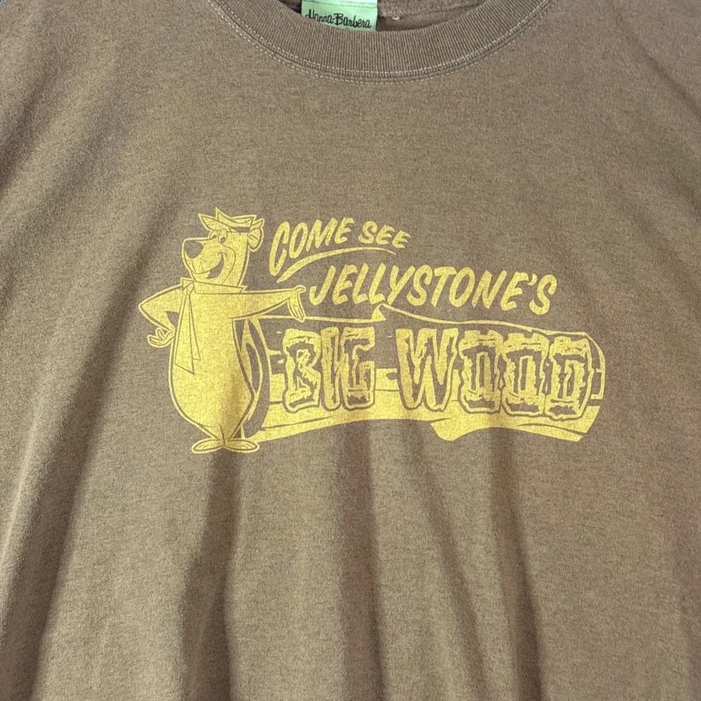 Vintage Shirt Mens Extra Large‎ Hanna Barbera JBig Wood Yogi Bear Graphic Y2K